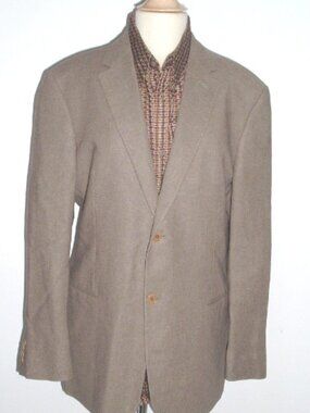 GIORGIO ARMANI linen blazer i54 40 made in Italy brown Vintage new Classico